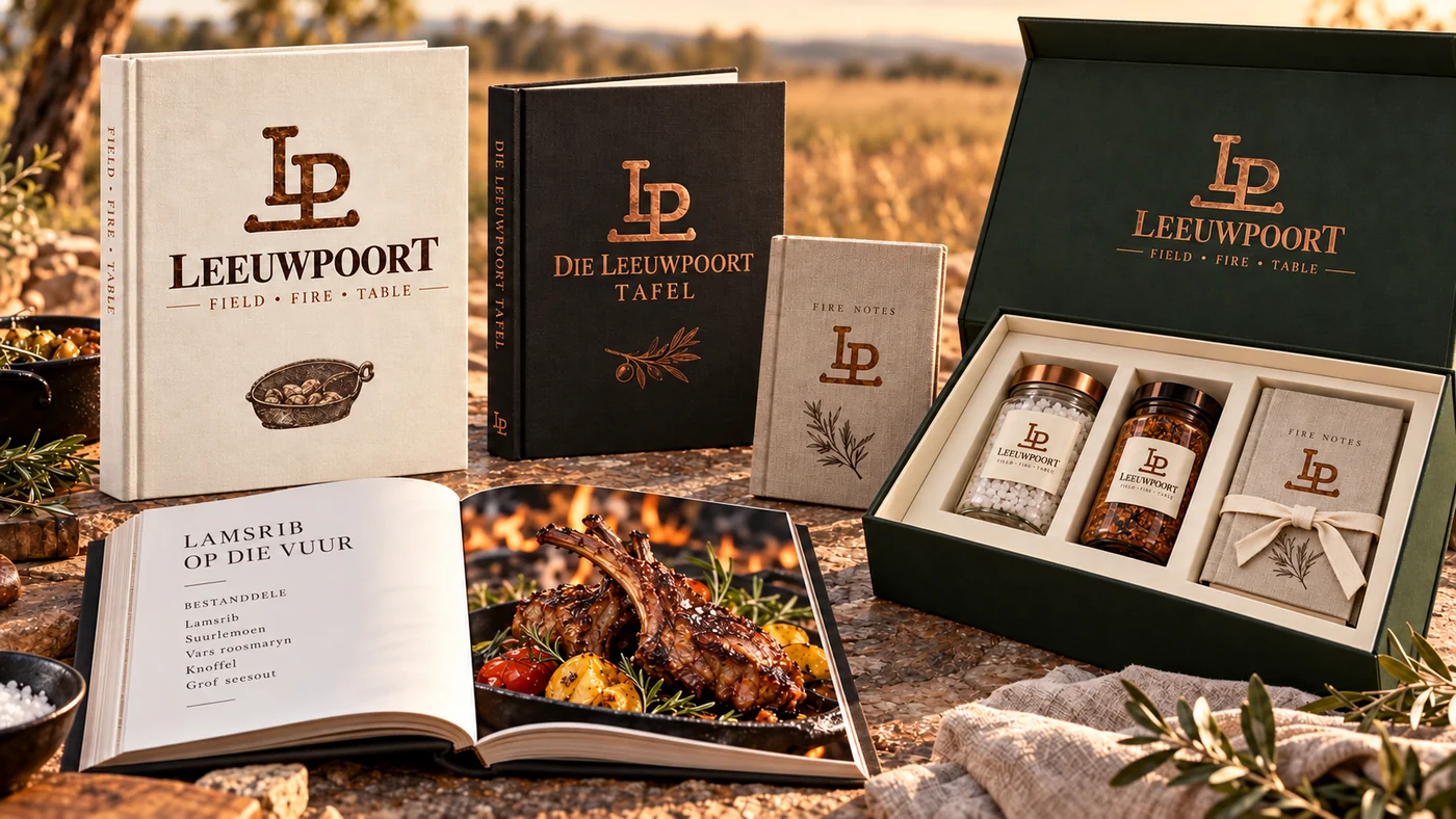 Linen-bound recipe book and gift box concepts